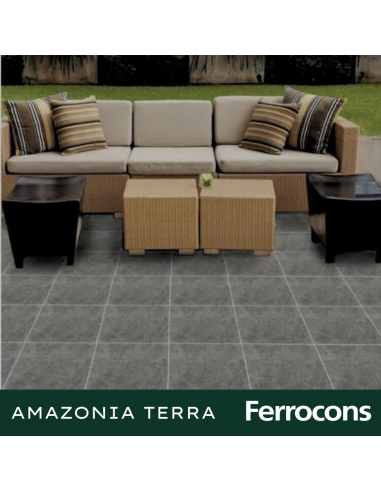 CERÁMICO AMAZONIA TERRA 38X38 CERRO NEGRO - 2DA