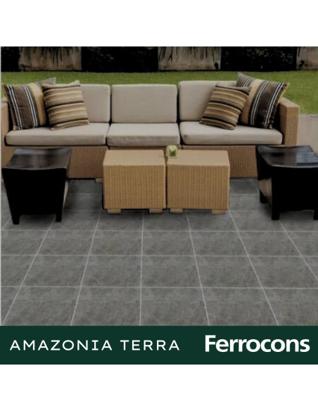 CERÁMICO AMAZONIA TERRA 38X38 CERRO NEGRO - 2DA