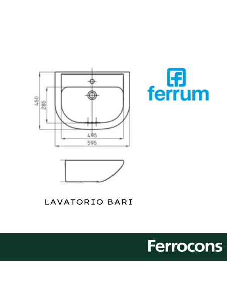 LAVATORIO BARI BLANCO-LKM3 FERRUM