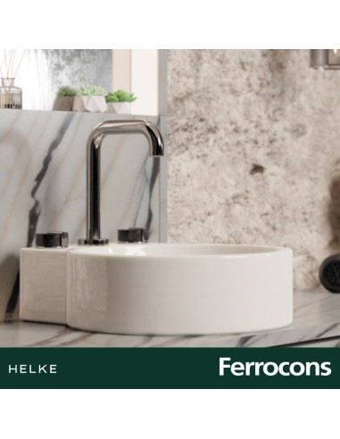 LAVATORIO ROCA HELKE  C-173-201 NEGRO