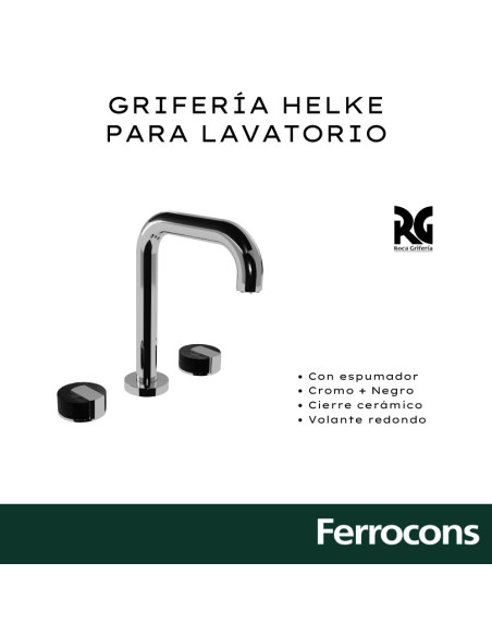 LAVATORIO ROCA HELKE  C-173-201 NEGRO