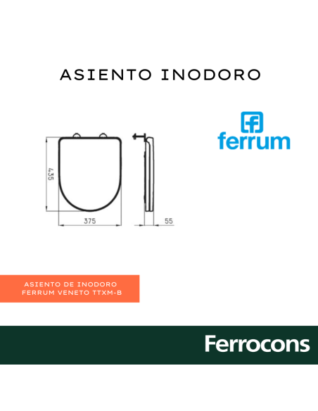 ASIENTO DE INODORO FERRUM VENETO