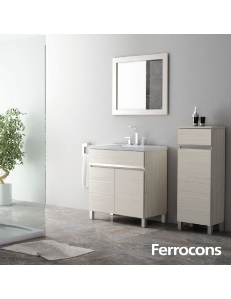 VANITORY VERA BLANCO TEXTURADO 60CM BUONA