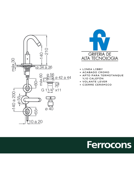 GRIFERIA LAVATORIO LIBBY FV 20739