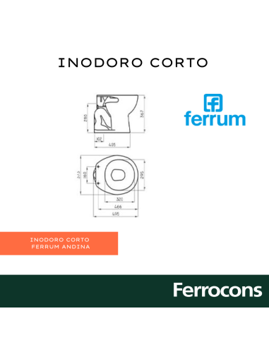 INODORO CORTO FERRUM ANDINA BLANCO