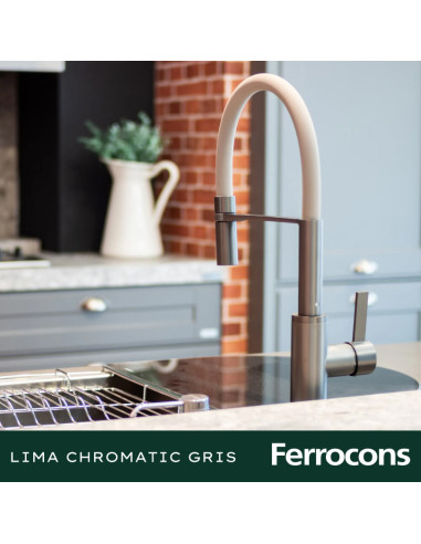 GRIFERIA LIMA COCINA CHROMATIC GRIS HD