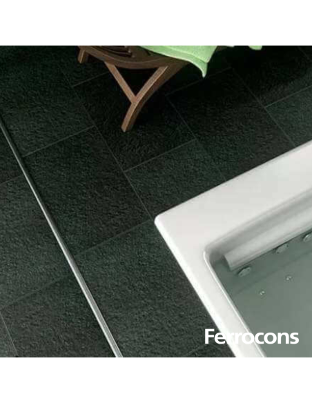 CORTINES PIEDRA BASALTO ACERO 30X45 M2