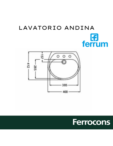 LAVATORIO 3AGUJ. ANDINA FERRUM