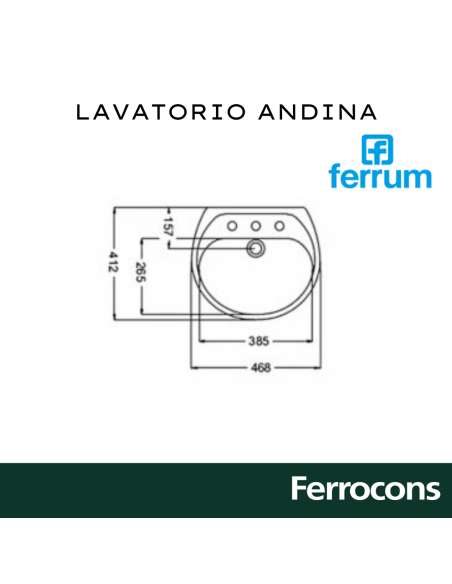 LAVATORIO 3AGUJ. ANDINA FERRUM