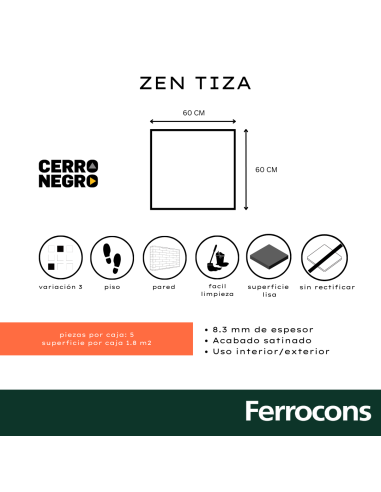 -BF-CERRO NEGRO ZEN TIZA 60X60 M2