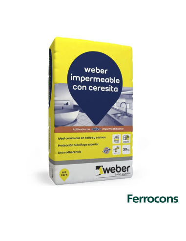 WEBER.COL IMPERMEABLE C/CERESITA X 30KG