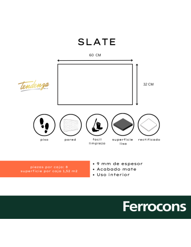 -BF-TENDENZA  SLATE REC  32X60 M2