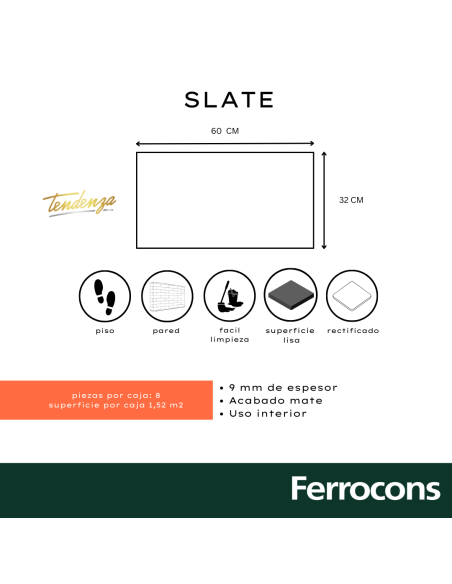 -BF-TENDENZA  SLATE REC  32X60 M2