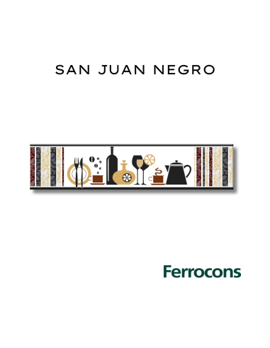 COLORES SOLIDOS GUARDA SAN JUAN NEGRO 5.5 X25