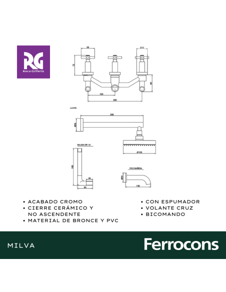 GRIFERIA ROCA BAÑERA C/ TRANSF MILVA