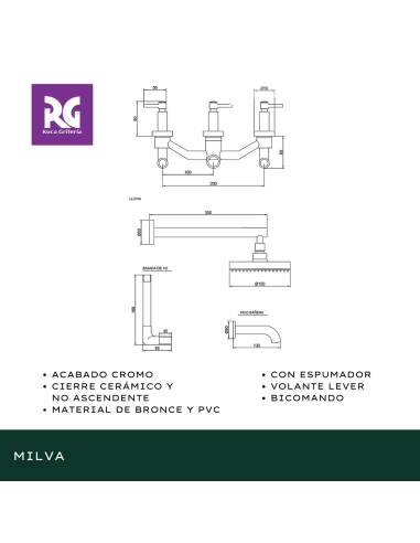 ROCA MILVA LEVER BANERA CTRANSF CC CR