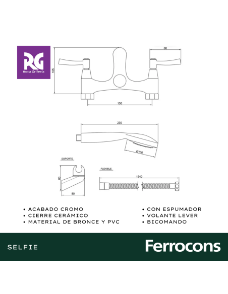 ROCA SELFIE LEVER BANERA EXTERIOR CC CR