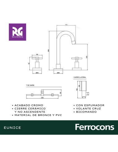 ROCA EUNICE LAVATORIO CC CR