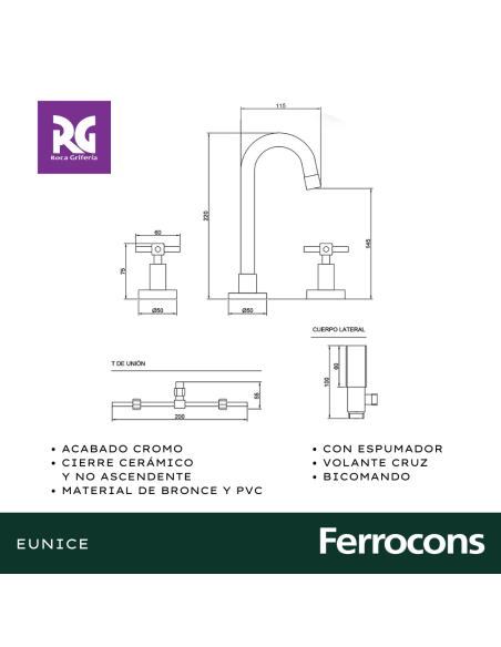 ROCA EUNICE LAVATORIO CC CR