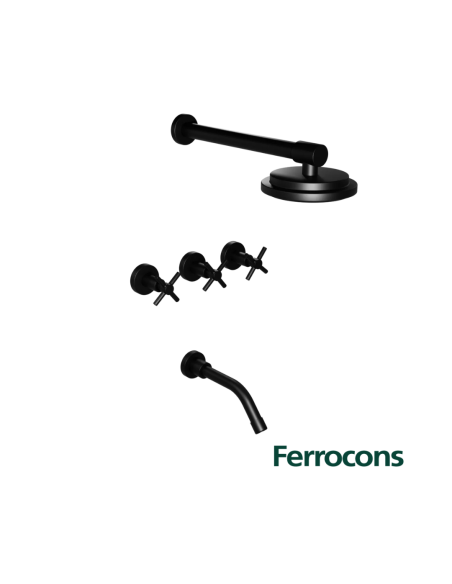 ROCA EUNICE BLACK BAÑERA/DUCHA