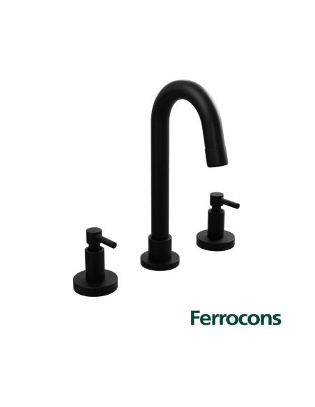 ROCA EUNICE BLACK LAVATORIO C PICO 90 LEVER