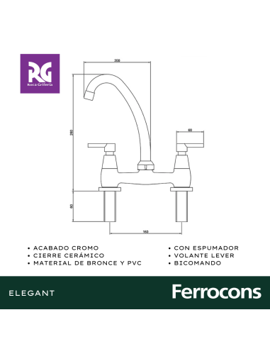ROCA ELEGANT CC MES COCINA CR