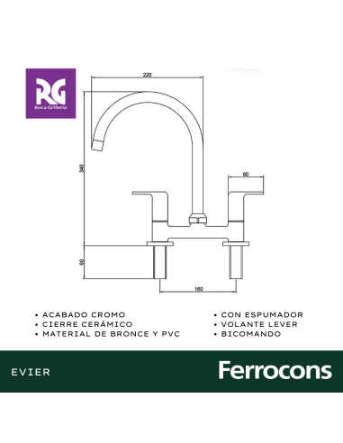 ROCA EVIER COCINA MESADA CC CR
