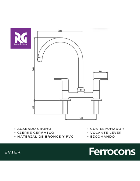 ROCA EVIER COCINA MESADA CC CR