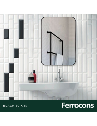 ESPEJO REFLEJAR BLACK 50X70.ESP30.04