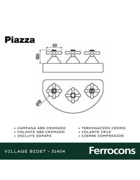 PIAZZA VILLAGE BIDET VNA CR - 31404
