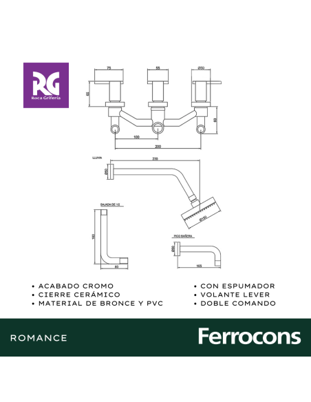 ROCA ROMANCE LEVER BANERA CTRANSF CR