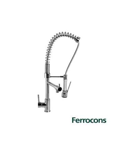 PIAZZA MONOCOMANDO 10309  COCINA MESADA CON FLEXIBLE ROCIADOR Y PICO