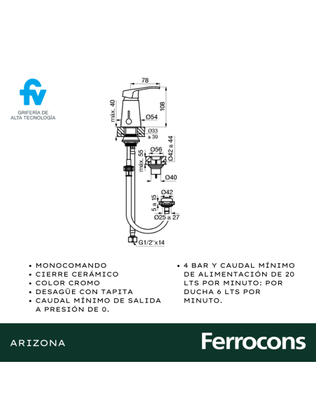 FV 189B1 ARIZONA MONOC BIDET CR