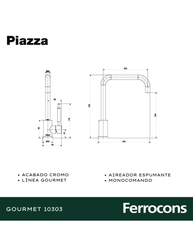 PIAZZA GOURMET 10303 CR COCINA MESADA CR