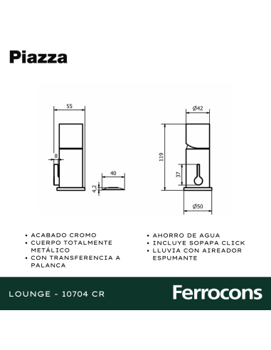 PIAZZA BIDET CTRANSF LOUNGE MONCOM CR 10704