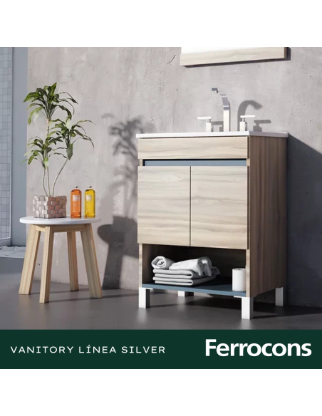 BUONA MUEBLE SILVER 60 NOGAL C MES SILTON 3 AG