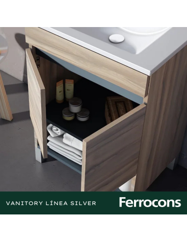 BUONA MUEBLE SILVER 60 NOGAL C MES SILTON 3 AG