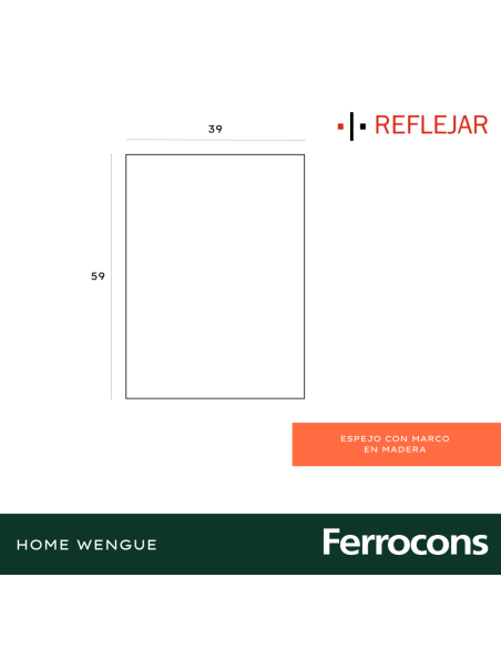 ESPEJO REFLEJAR  HOME WUENGE ESP1045 39X59