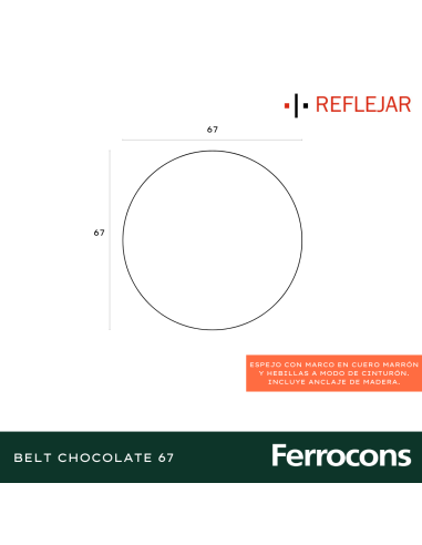 ESPEJO REFLEJAR BELT 67 REDONDO D56 ESP0312