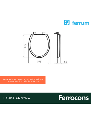 FERRUM ANDINAATUEL ASIENTO TSP B  PLAST HP