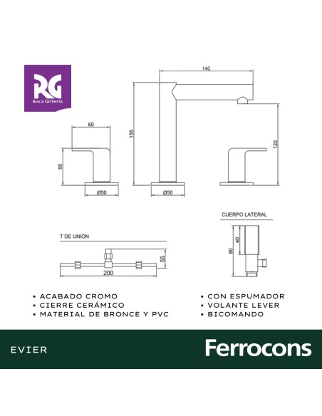 ROCA EVIER LAVATORIO CC CR