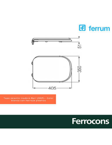 ASIENTO MADERA BARI BLANCO HPLASTICO