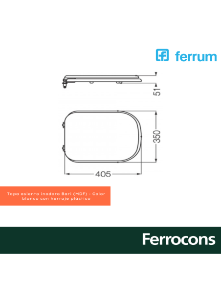 ASIENTO MADERA BARI BLANCO HPLASTICO