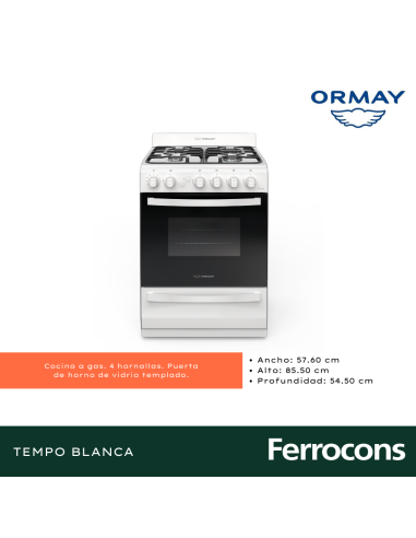 ORMAY COCINA TEMPO BLANCA 57 CM