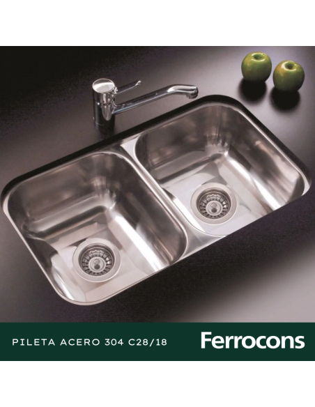 PILETA ACERO 304 C2818  CSOP