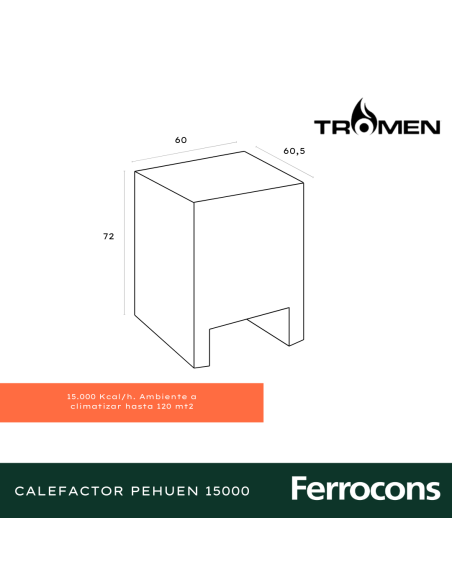 TROMEN PRF -  CALEFACTOR  PEHUEN 15000 SAL 6quot
