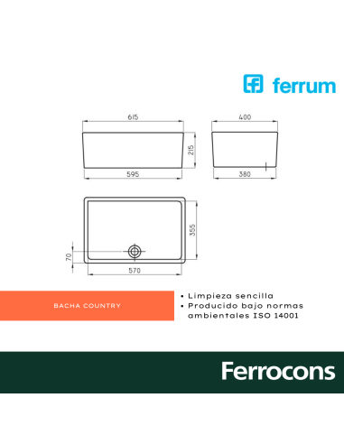 FERRUM BACHA COUNTRY LFCF B 600X580X210
