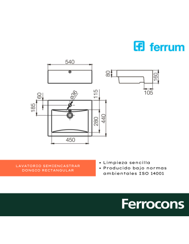FERRUM BACHA DONGIO LKS14 B  SEMIENCAST 540X440