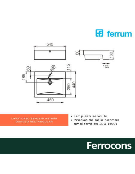 FERRUM BACHA DONGIO LKS14 B  SEMIENCAST 540X440