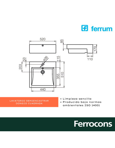 FERRUM BACHA DONGIO LKS18 B SEMIENCAST 510X510